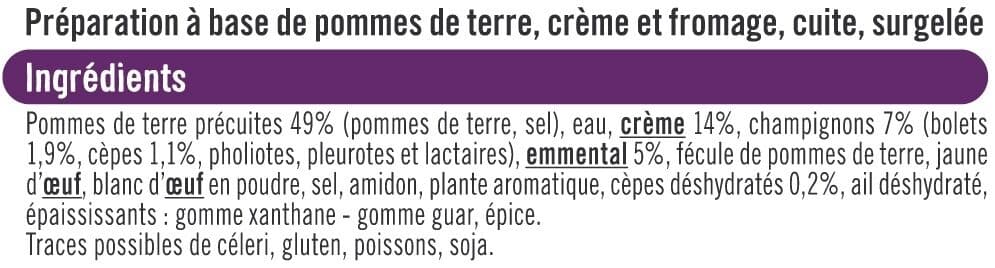U Mini gratin de pommes de terre aux cèpes 4x100g packshot