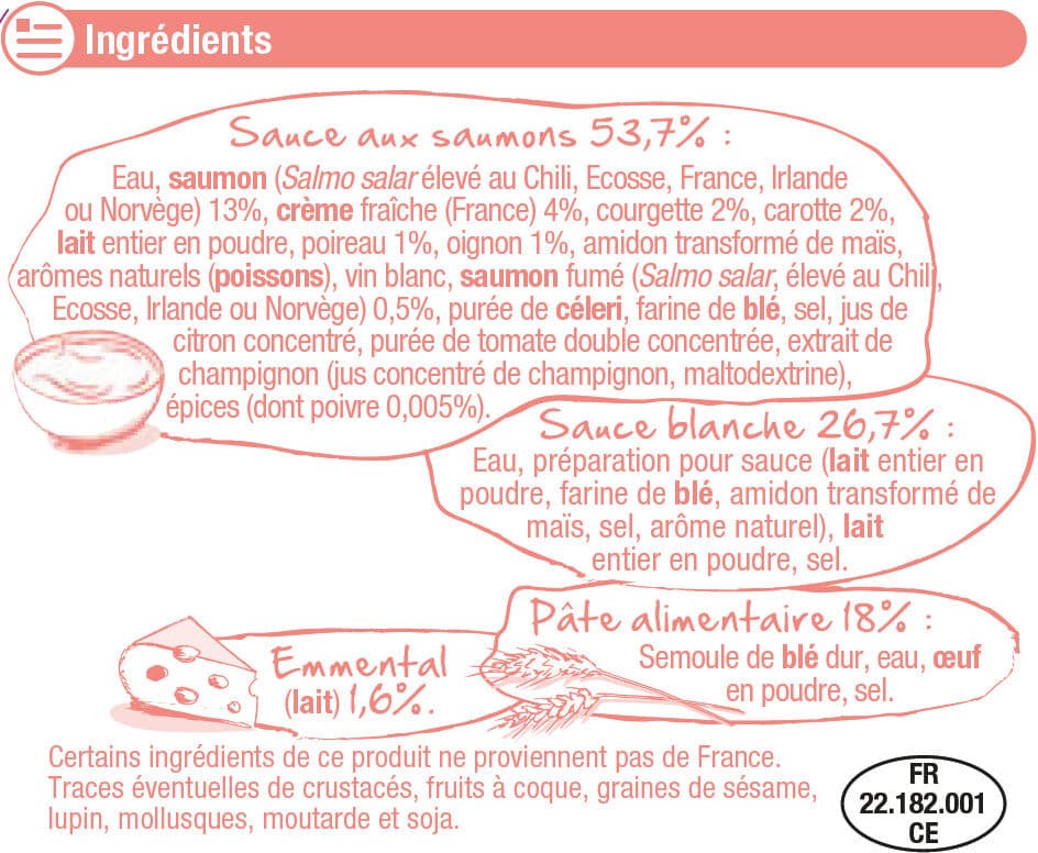 U Lasagnes aux 2 saumons et aux petits légumes packshot