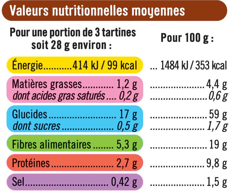 U Tartine croustillante céréales 250g packshot