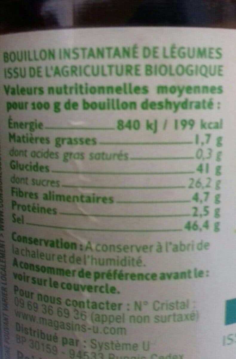 U Bouillon instantané de légume packshot