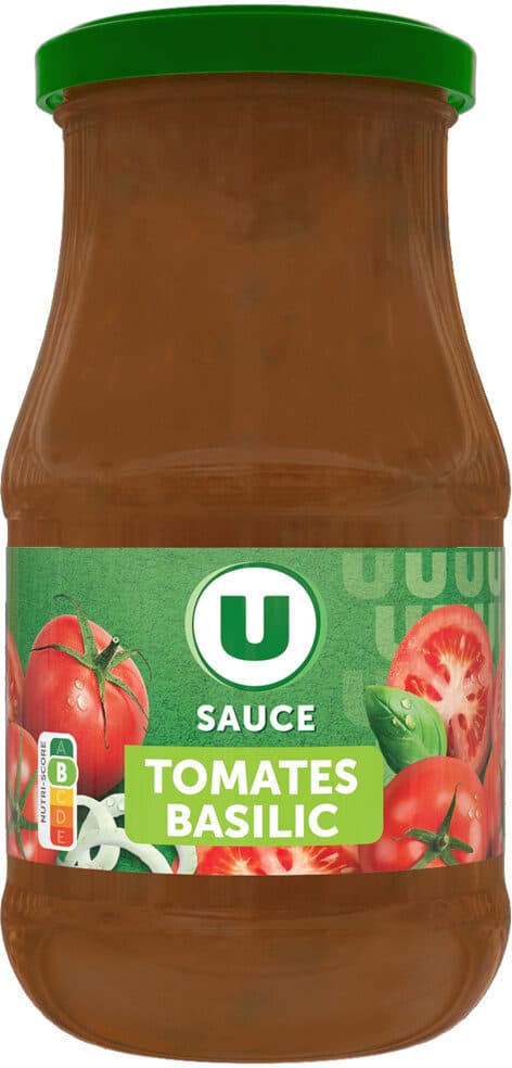 U Sauce tomates et basilic bocal de 420g packshot