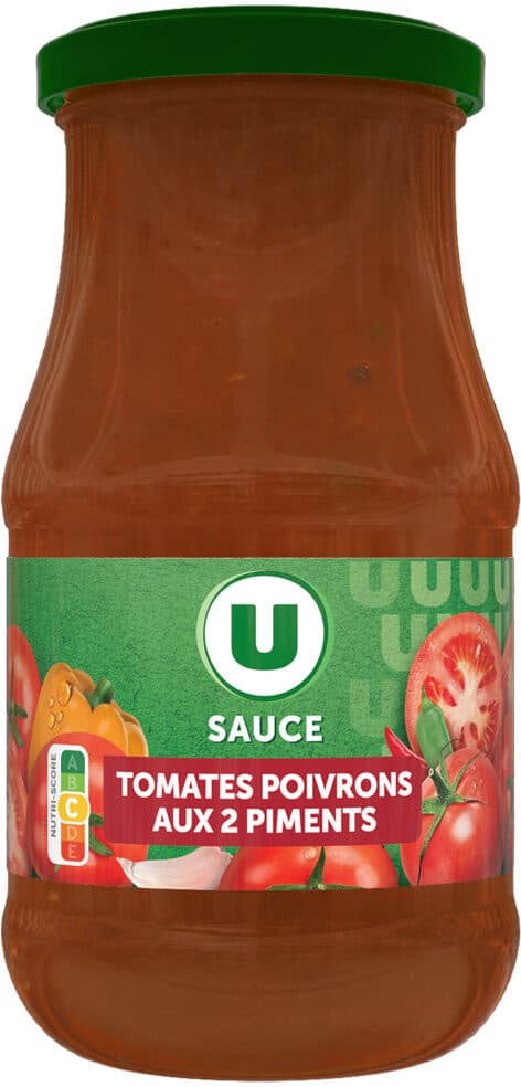U Sauce poivrons et piments bocal de 420g packshot