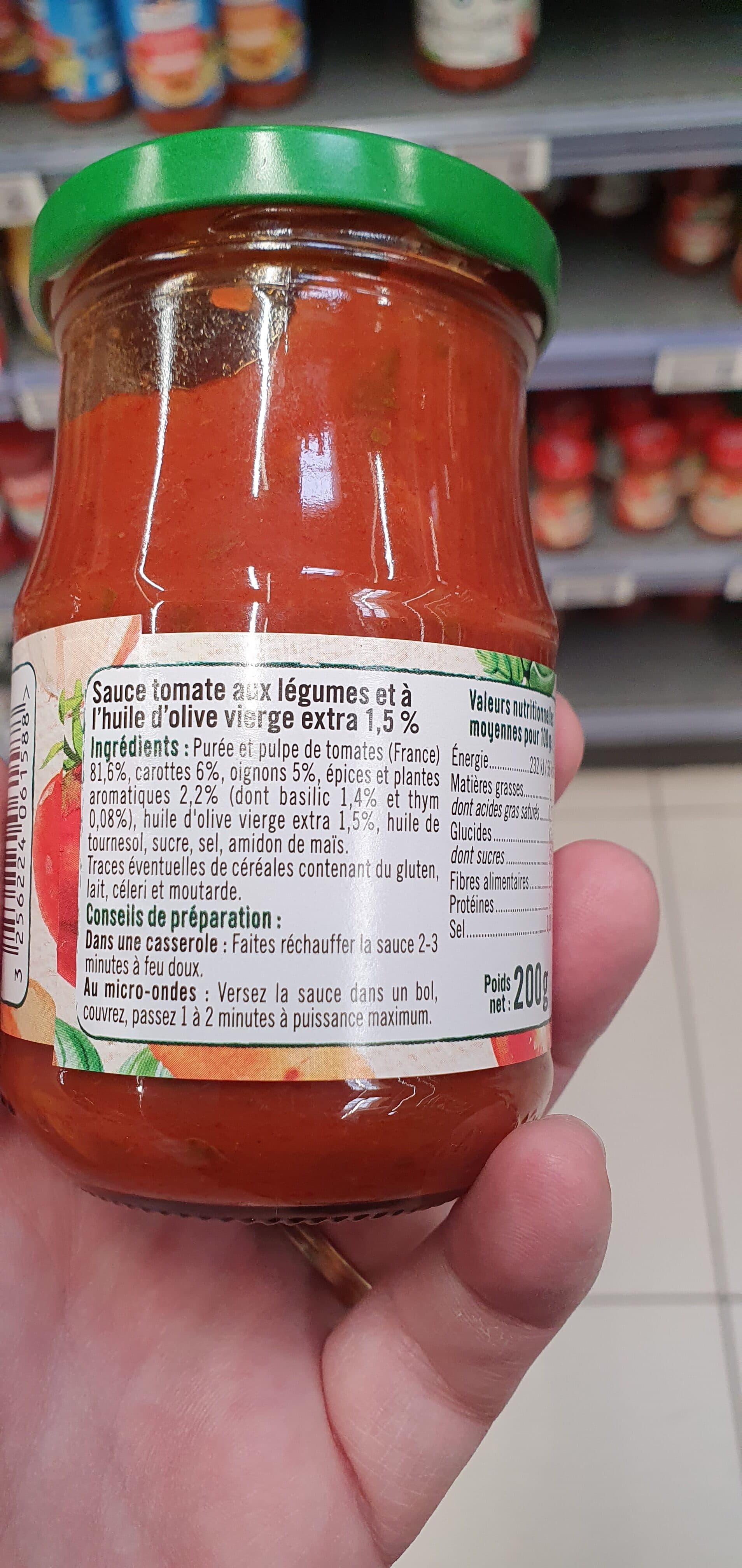 U Sauce provençale bocal de 212ml, 200g packshot