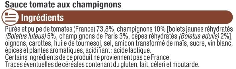 U Sauce tomates et champignons boîte de 446ml 420g packshot