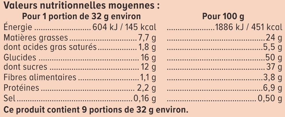 U Brownie choco pépites 285g packshot