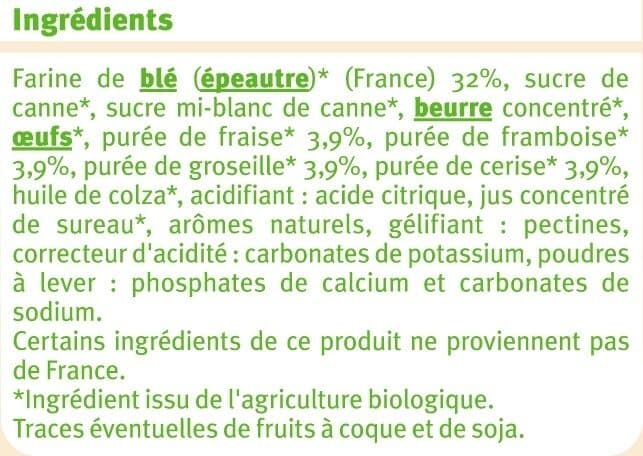 U Tartelette fruits rouges et farine épéautre packshot