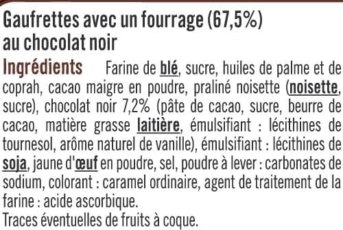 U Gaufrettes fourrées chocolat paquet de 110g packshot