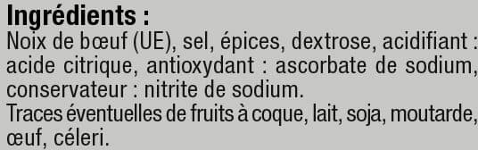 U Viande séchée de boeuf - x12 tranches, 80g packshot