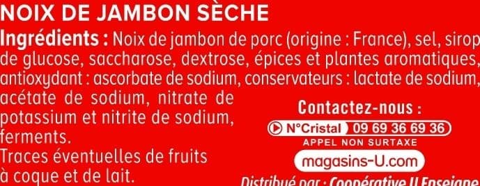 U Noix de jambon - x8 tranches, 100g packshot