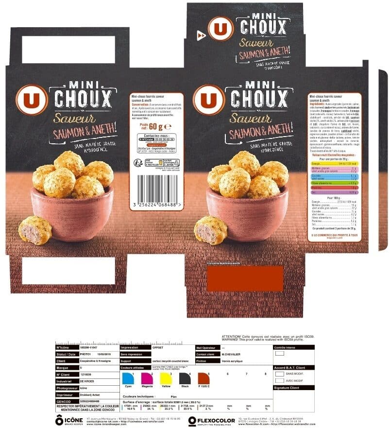 U Mini choux saveur saumon et aneth packshot