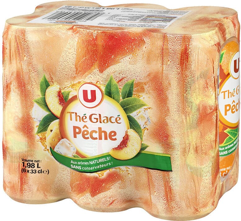 U Boisson au thé pêche packshot