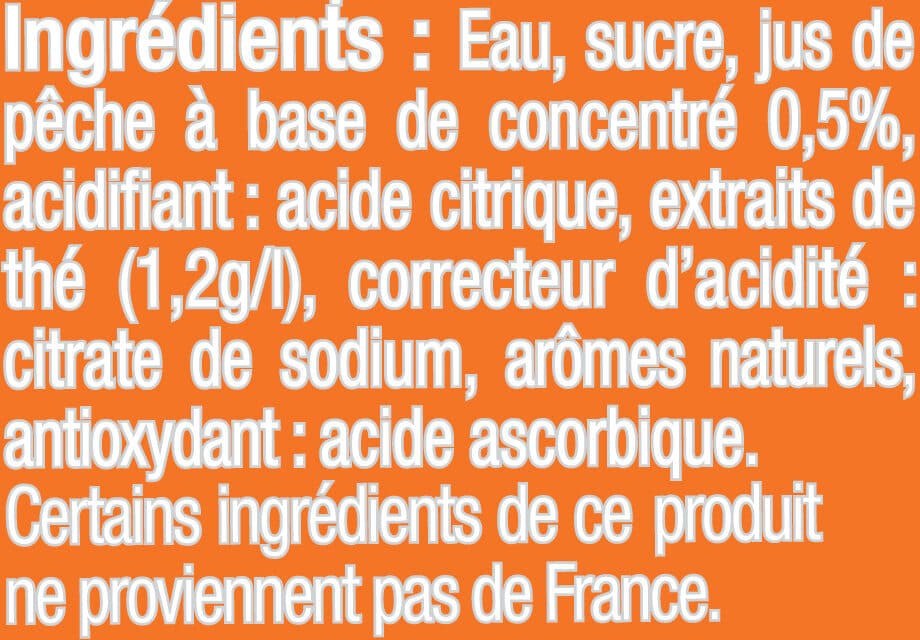 U Boisson au thé pêche packshot