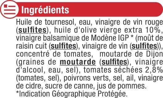 U Sauce vinaigrette à l'huile d'olive vierge extra 5%, tomates séchées packshot