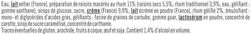U Crème glacée rhum/raisins, bac 534G packshot