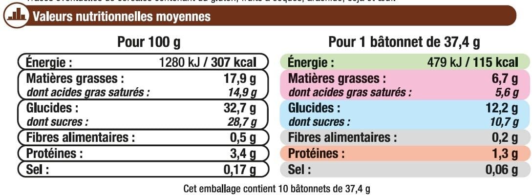 U Bâtonnets glacés vanille avec céréales crousitllantes 10 pièces, 370g packshot