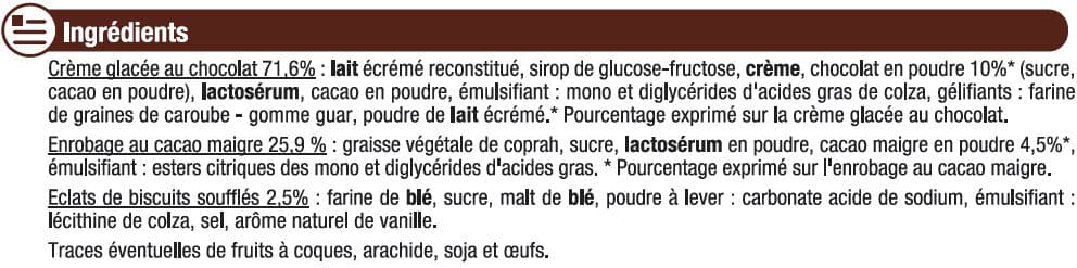 U Bâtonnets glacés chocolat x10 370g packshot