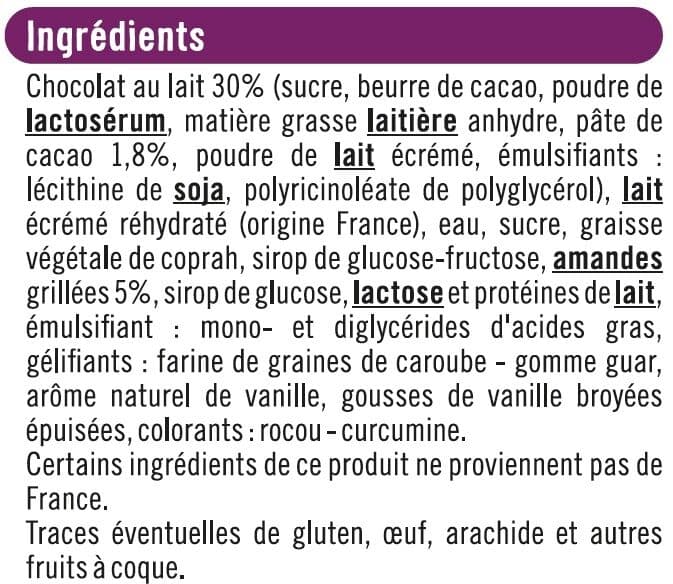U Bâtonnets glacés envie vanille amande - X4 263g packshot