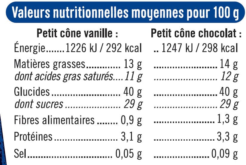 U Mini cônes glacés vanille-chocolat x8 packshot