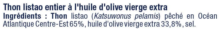 U Thon entier à l'huile olive pêché à la ligne packshot