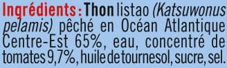 U Miettes thon à la tomate pêché ligne boîte, boîte de 160g packshot