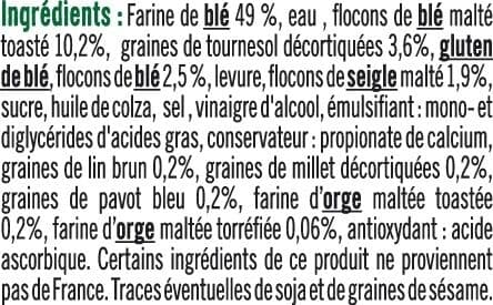 U Pain de mie gourmand céréales tranches épaisses 500g packshot