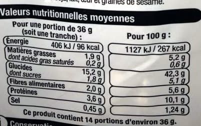 U Pain de mie gourmand complet tranches épaisses 500g packshot