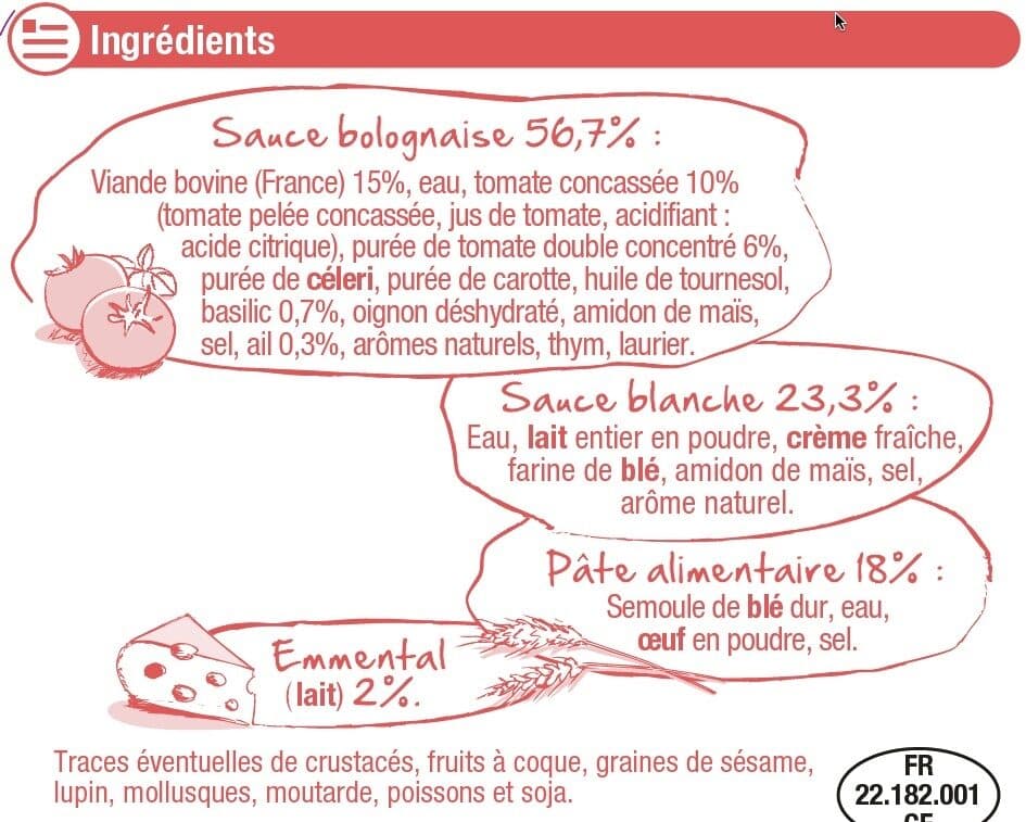 U Lasagnes à la bolognaise packshot