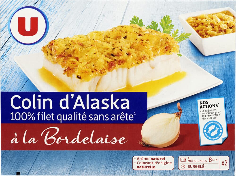 U Colin d'Alaska à la Bordelaise 400g packshot