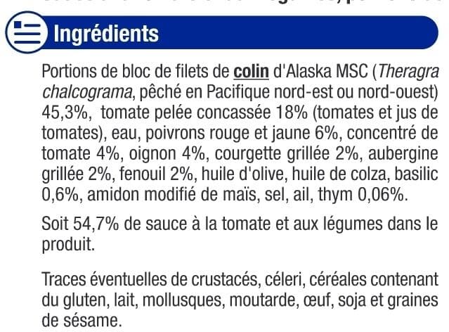 U Colin d'Alaska à la provençale 450g packshot