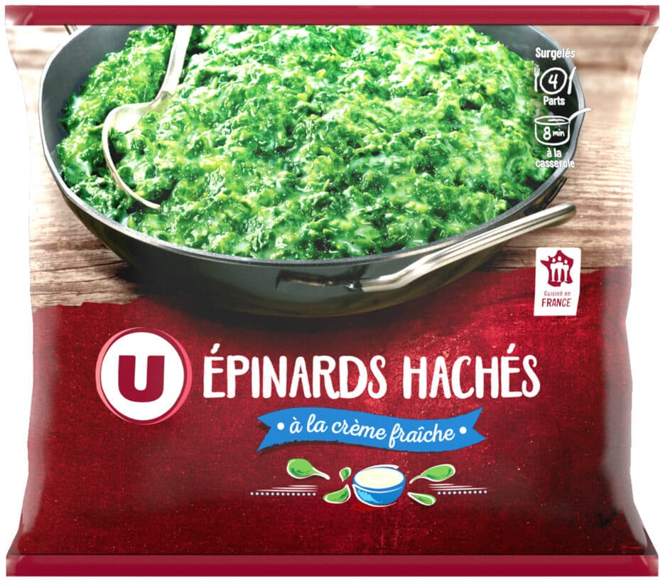 U Epinards hâchés à la crème fraîche 1kg packshot