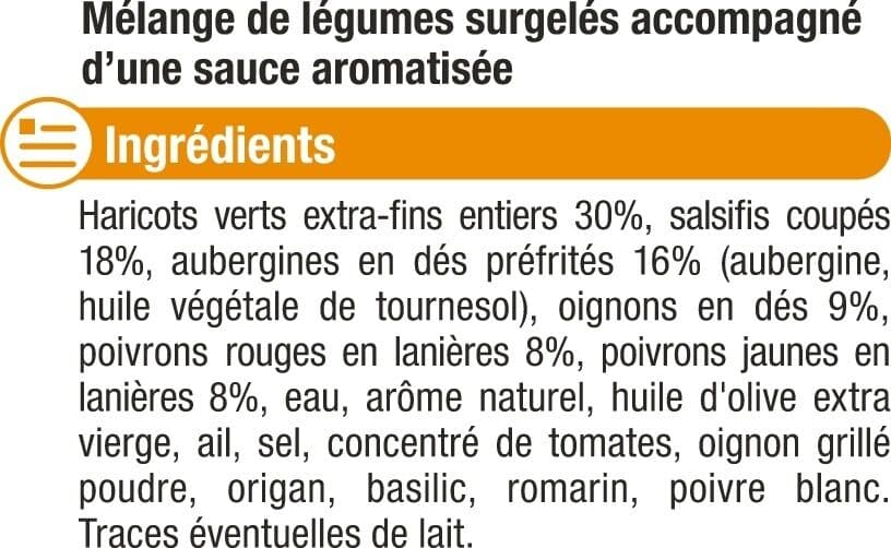 U Poêlée méridionale au mélange de légumes sachet de 1kg packshot