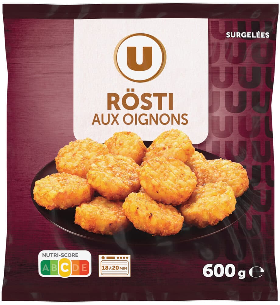 U Galette de pommes de terre Rösti aux oignons 600g packshot