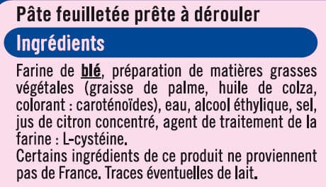 U Pâte à tarte feuilletée ronde prête à dérouler 230g packshot