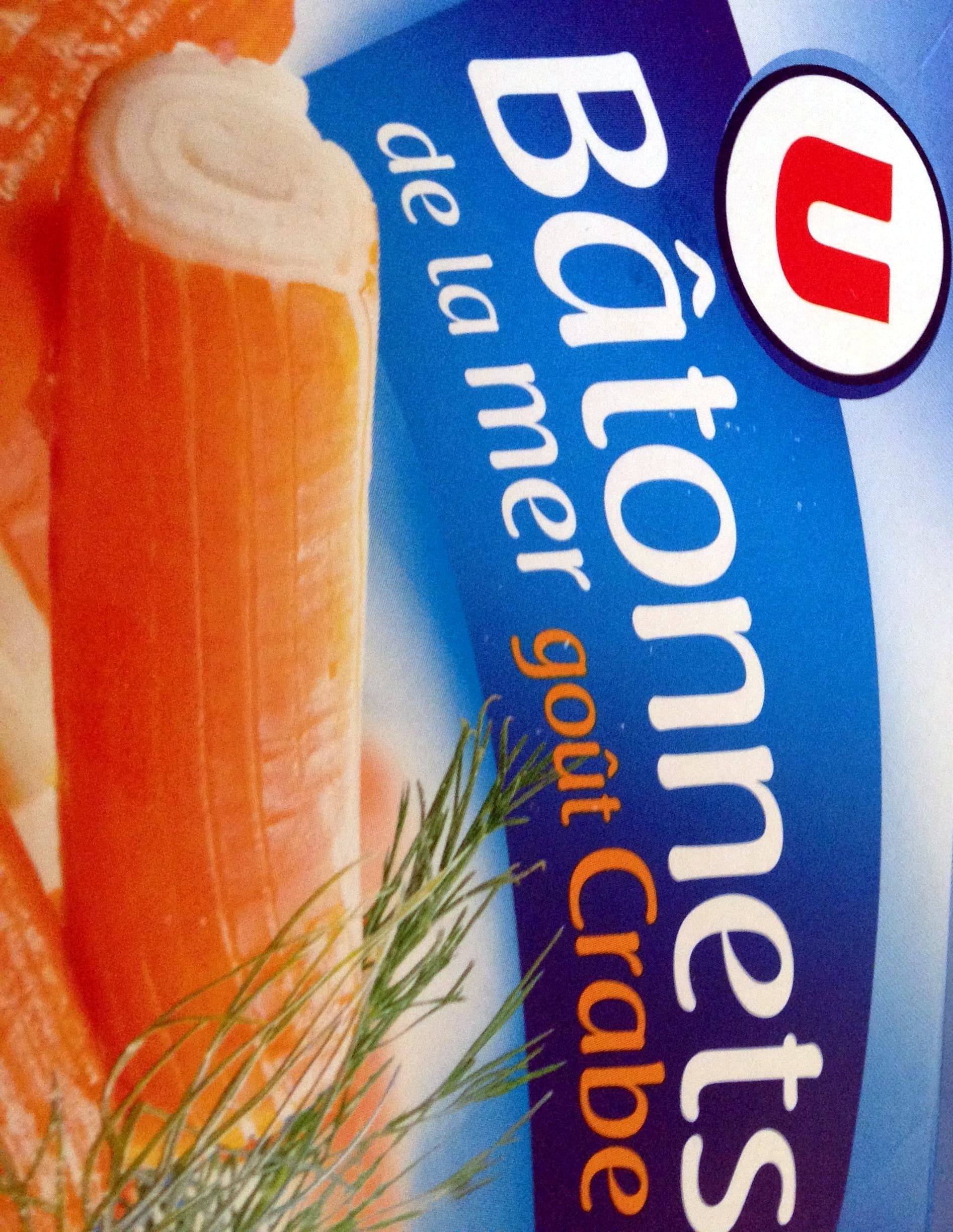 U Bâtonnets de la mer goût Crabe (24 bâtonnets) packshot