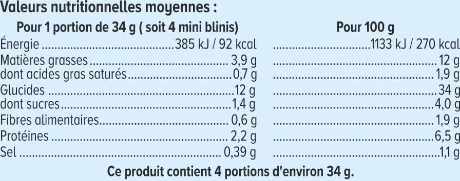 U Mini-blinis apéro x16, 135g packshot