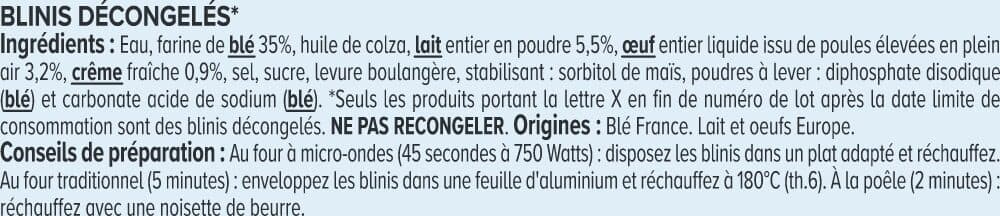 U Mini-blinis apéro x16, 135g packshot