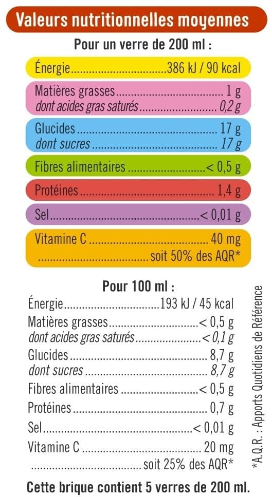 U Pur jus d'oranges pressées avec pulpe packshot