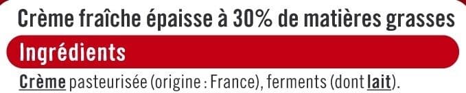 U Crème fraîche épaisse 30%mg 20cl packshot