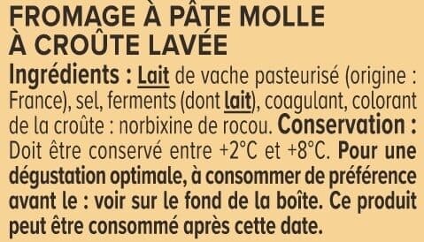U Fromage au lait pasteurisé Carré Automnal 27%MG, 220g packshot
