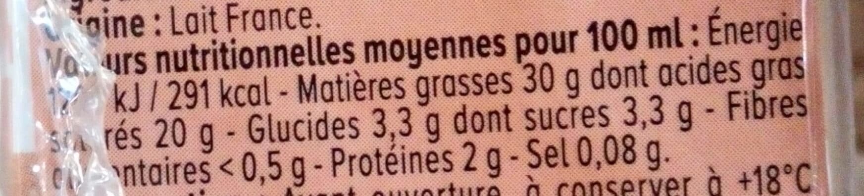 U Crème entière liquide UHT 30% MG packshot