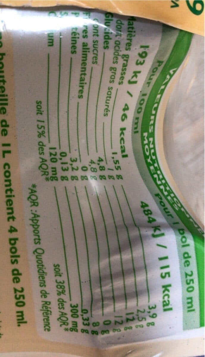 U Lait UHT 1/2 écrémé Bouteille 6x1L packshot