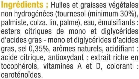 U Margarine allégée de cuisson au tournesol 60% de matière grasse 250g packshot