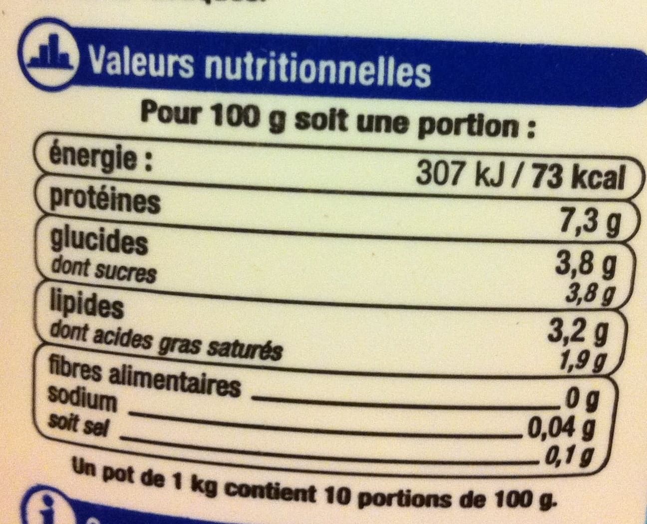 U Fromage blanc nature 3.2% mat. gr packshot