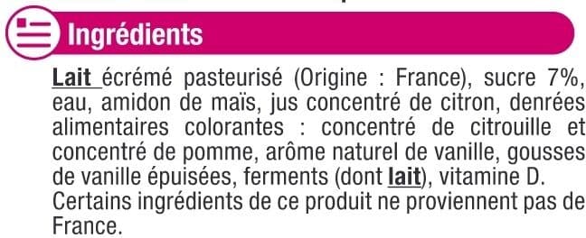 U Fromage blanc vanille 0%MG - 8x100g packshot