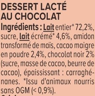 U Crème dessert au chocolat 4x125g packshot