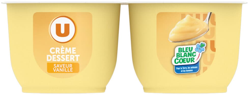 U Crème dessert saveur vanille 4x125g packshot