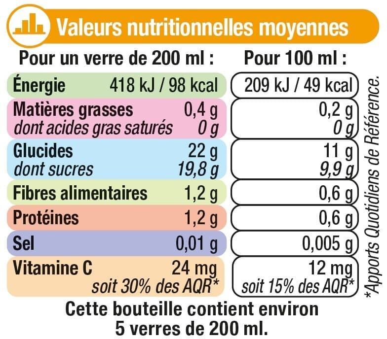 U Pur jus orange et Fruits poire clémentine packshot