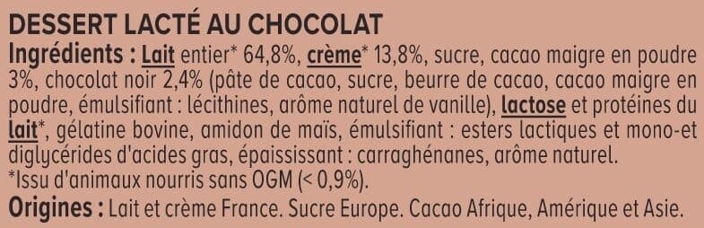 U Mousse liégeoise au chocolat 4x80g packshot
