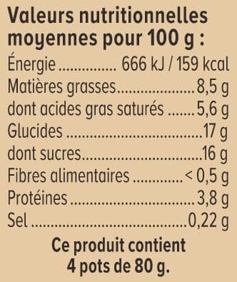 U Mousse liégeoise saveur café 4x80g packshot