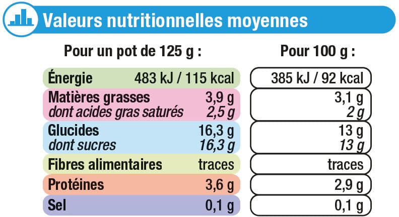 U Yaourt au lait entier saveur vanille pot en verre 4x125g packshot
